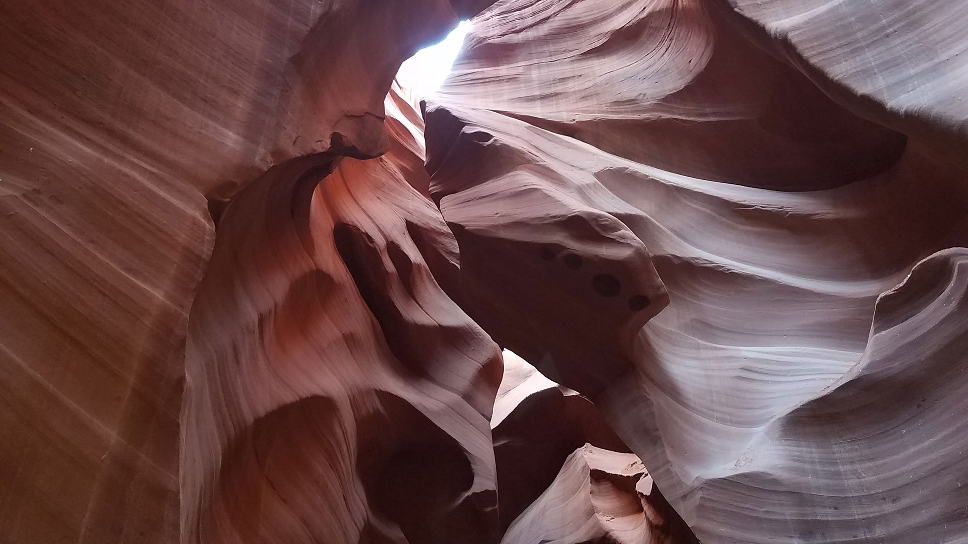 A unique region of a stone corridor within Antelope Canyon.