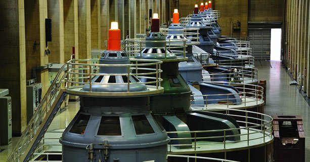 Several generators within Hoover Dam.