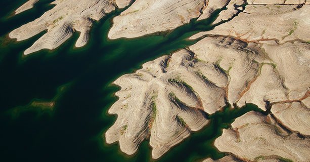 Aerial view of Lake Mead.