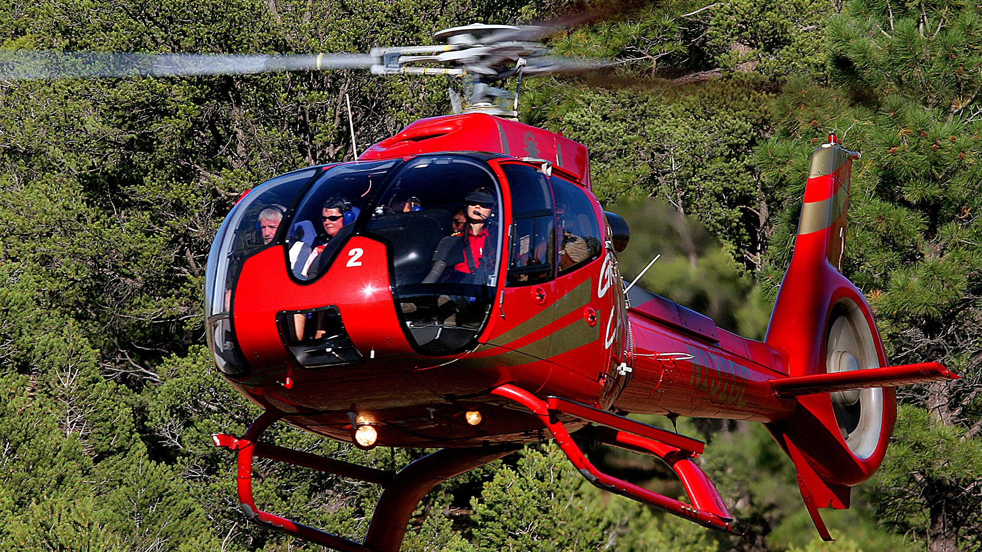 EC-130 helicopter in flight from Grand Canyon National Park.