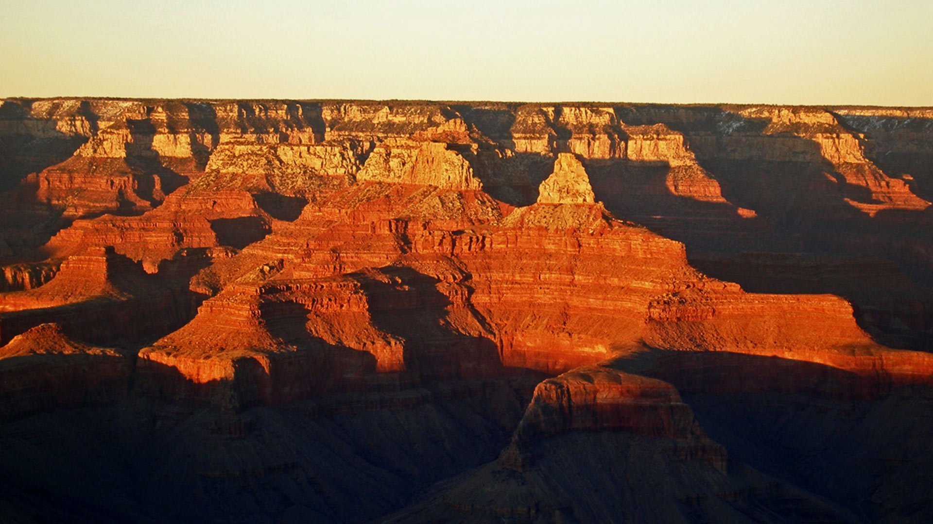 A breathtaking canyon vista at sunset.