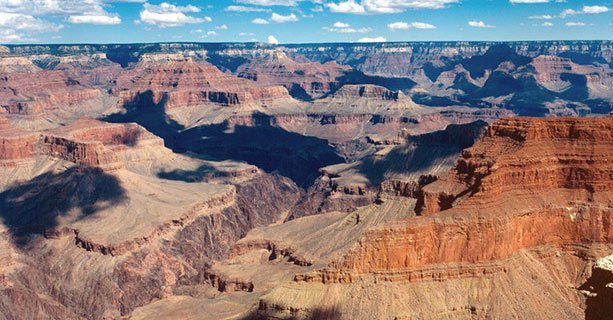 An aerial view of the Grand Canyon South.